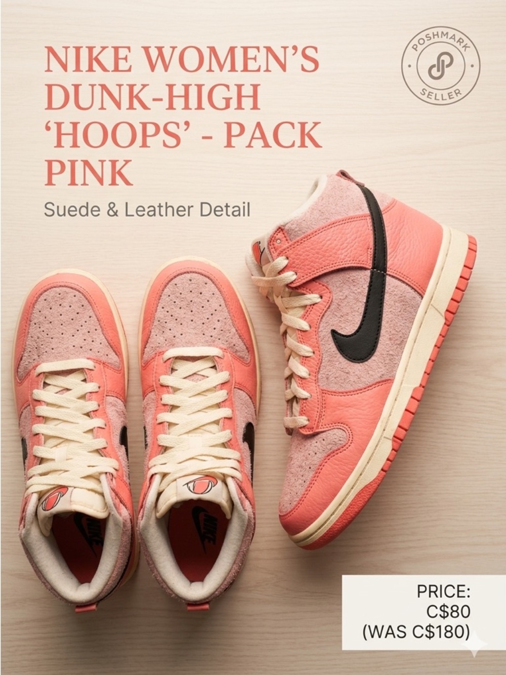 Nike Women’s Dunk-High Hoops in pack pink